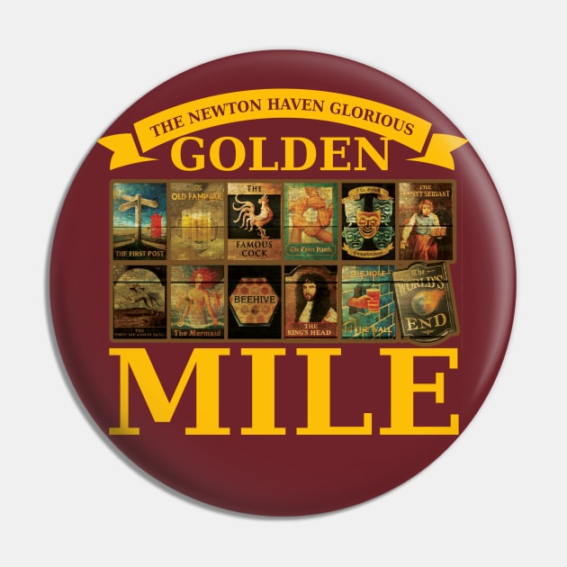 The Newton Haven Glorious Golden Mile Pin by Meta Cortex