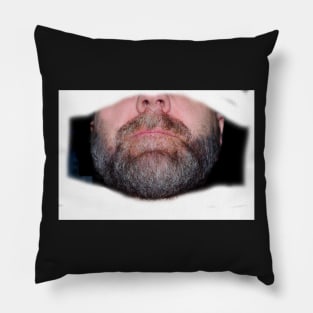 Mans face with beard Pillow