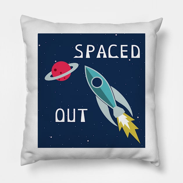 Spaced Out Pillow by A2Gretchen