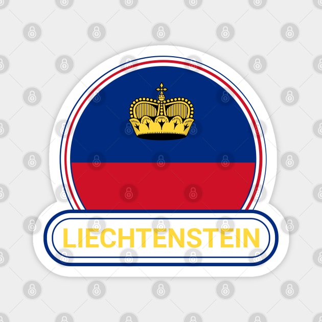Liechtenstein Country Badge - Liechtenstein Flag Magnet by Yesteeyear