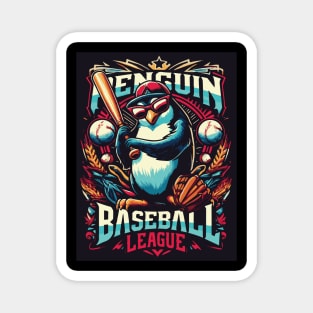 Penguin Baseball Tribute - Penguin Baseball League Magnet