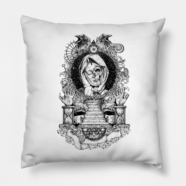 Memento Mori Pillow by mayberus