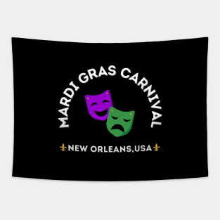 Funny Mardi Gras Carnival New Orleans Tapestry