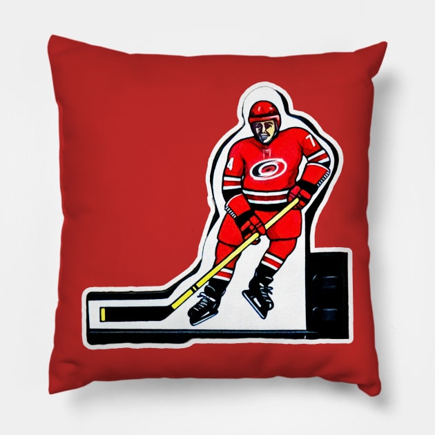 Coleco Table Hockey Players - Carolina Hurricanes Pillow by mafmove