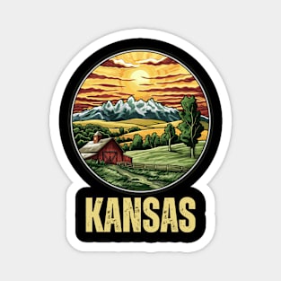 Kansas State USA Magnet