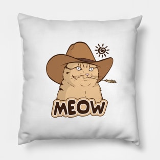 Cat cowboy Pillow