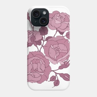 Bouquet of roses, branch of pink roses Phone Case