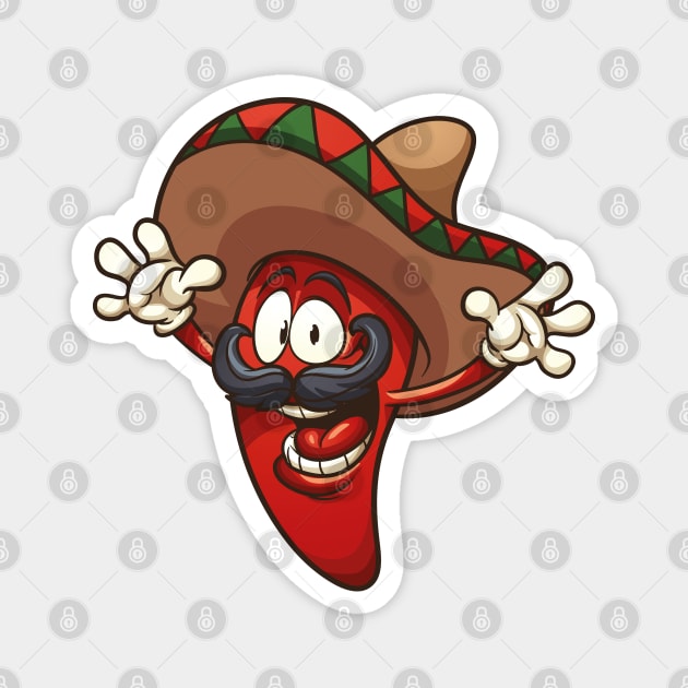 Mexican chili pepper Magnet by memoangeles