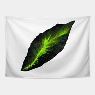 Dark Leaf Florescent Tapestry