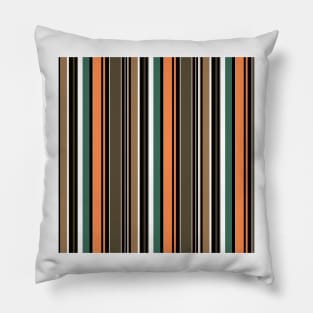 Vertical stripes in retro colors Pillow