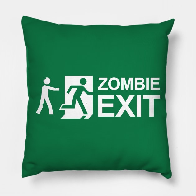 Zombie Exit Pillow by Byway Design