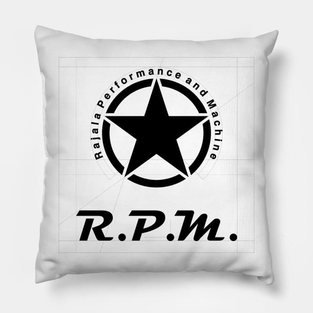 RPM b sk Pillow by Rajala Inc