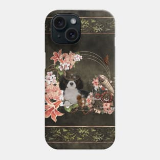 Steampunk, little dog and squirrel with hat Phone Case