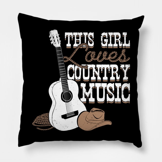 This Girl Loves Country Music Pillow by Dolde08