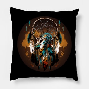 Native American Dreamcatcher Indian Design Pillow