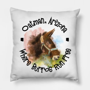 Oatman, Arizona, Where Burros Run Free Pillow