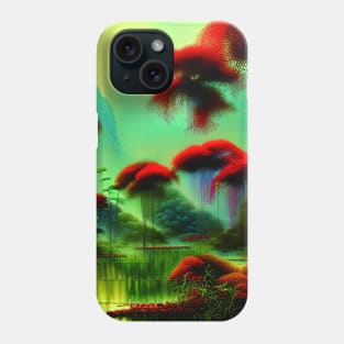 Magical Landscape Of a Lake And Colorful Plants Phone Case