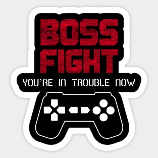 New Game Boss Fight Sticker for Sale by Biez