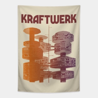 Kraftwerk Retro 80s Styled Tribute Fanart Design Tapestry