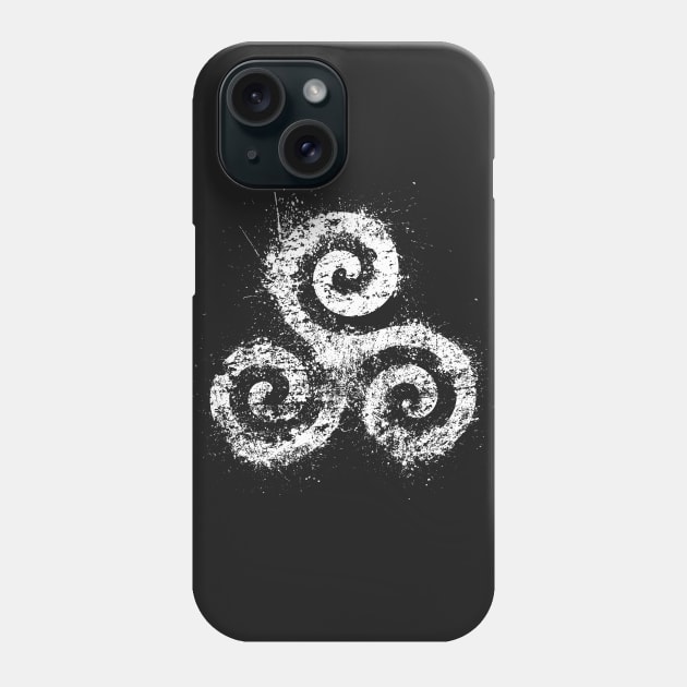 Teen Triskelion White Ink Phone Case by HappyLlama