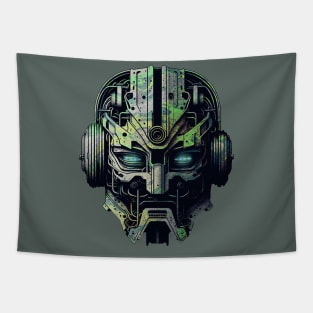 Camo Robot Head Tapestry