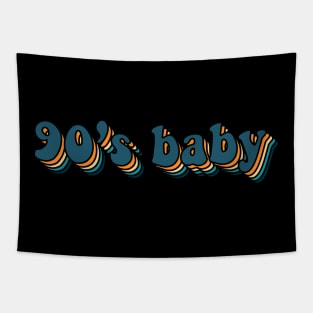 navy orange vsco 90s baby girl Tapestry