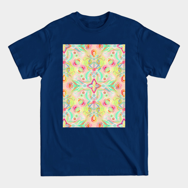 Discover Soft Neon Pastel Boho Pattern - Pastel - T-Shirt