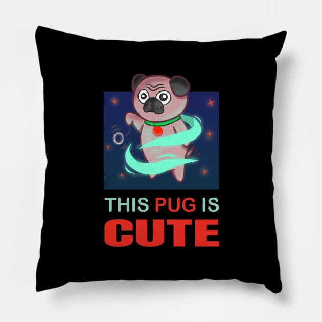 Funny Pug Hypnotizing Pillow by Kidrock96