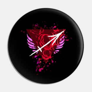 Sagittarius - Red Roses Pin