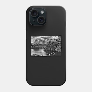 Caerphilly Castle Western Towers mono Phone Case