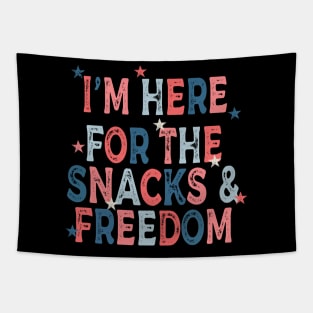 I'm Here For The Snacks and Freedom Tapestry