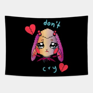 dont cry cute gothic bunny Tapestry