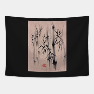 Forest of Dreams - Sumie ink brush bamboo forest painting Tapestry