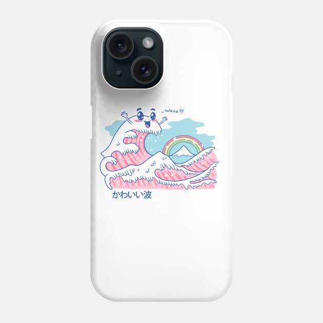 The Great Kawaii Wave Phone Case by Vincent Trinidad Art