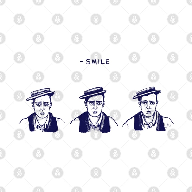 Buster Keaton Smile by Huge Potato