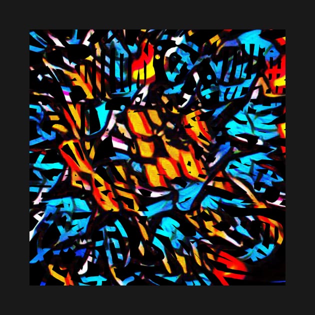 Electric Storm. Abstract design featuring bold primary colors. by innerspectrum