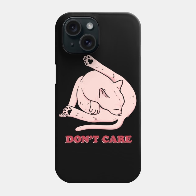 Don't Care Phone Case by olddesigntees