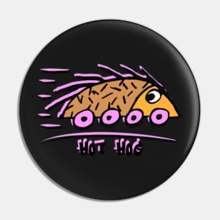 Hedgehog on Wheels Pin