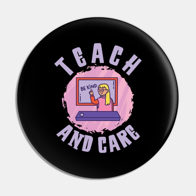 Daycare Teach Care Kids Daycare Teacher Pin by Tom´s TeeStore