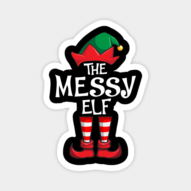 Messy Elf Matching Family Christmas Magnet by hazlleylyavlda