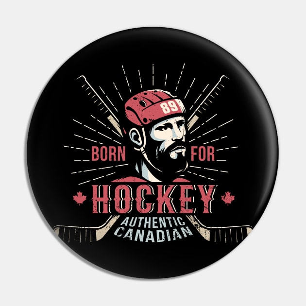 Vintage Canadian hockey print with bearded player Pin by Agor2012