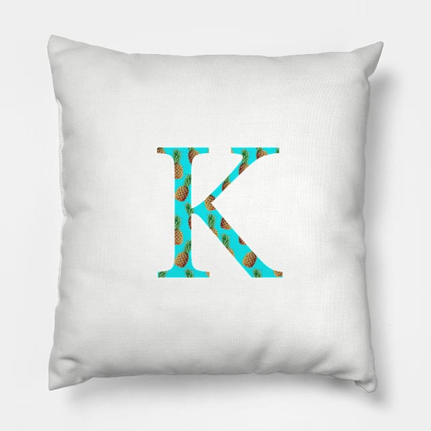 Kappa Pineapple Letter Pillow by AdventureFinder