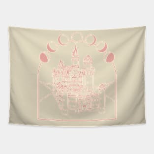 Castle On A Cloud - Pink Tapestry