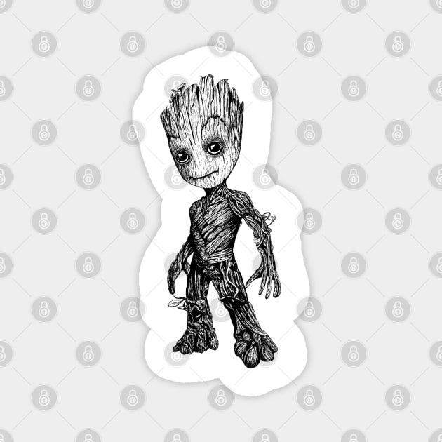 Baby Groot Guardians of the Galaxy Character Magnet by Broken Line Design