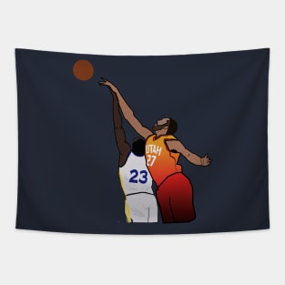 Rudy Gobert Block s Draymond Green - Utah Jazz Tapestry