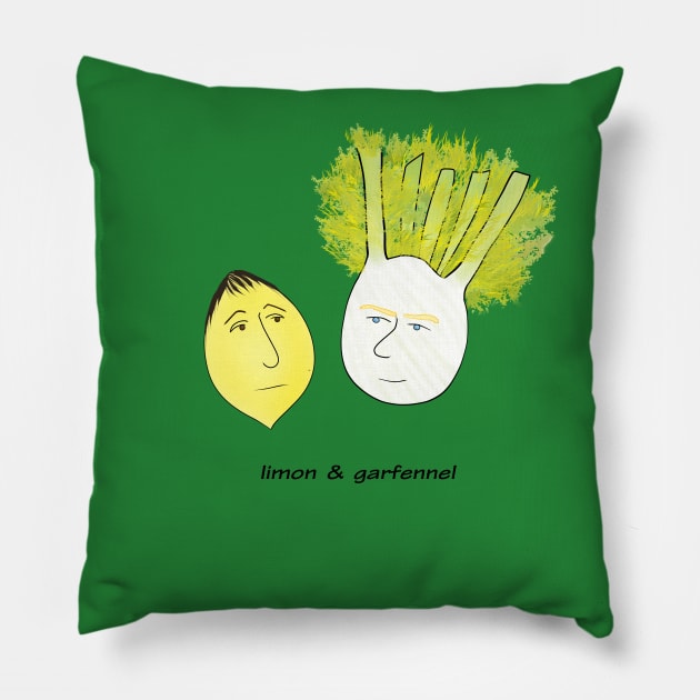 Limon & Garfennel Pillow by shackledlettuce