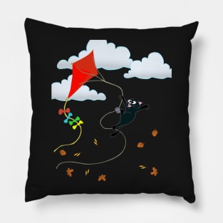 Cat on a Kite - Autumn Cat Pillow