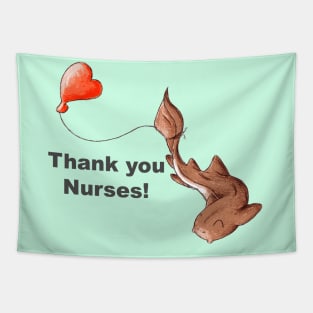 Nurse Shark Heart (With Text) Tapestry