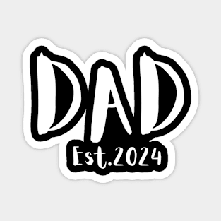 Dad Est 2024 Soon To Be Dad First Time Dad Magnet