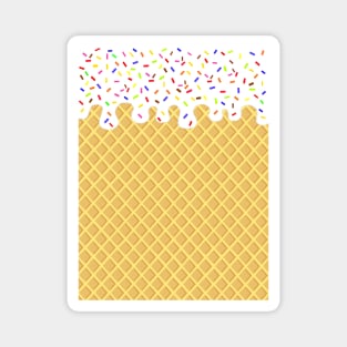 Vanilla Waffle Cone Ice Cream Lover Magnet